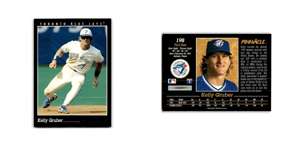 Kelly Gruber 1993 Pinnacle #198 Toronto Blue Jays Baseball Card NM