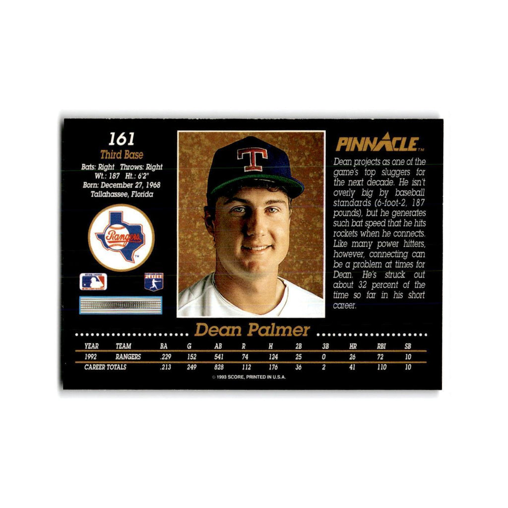 Dean Palmer 1993 Pinnacle #161 Texas Rangers Baseball Card NM