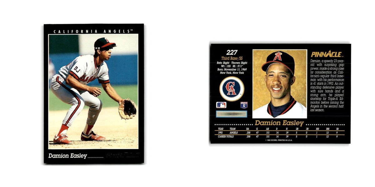 Damion Easley 1993 Pinnacle #227 California Angels Baseball Card NM