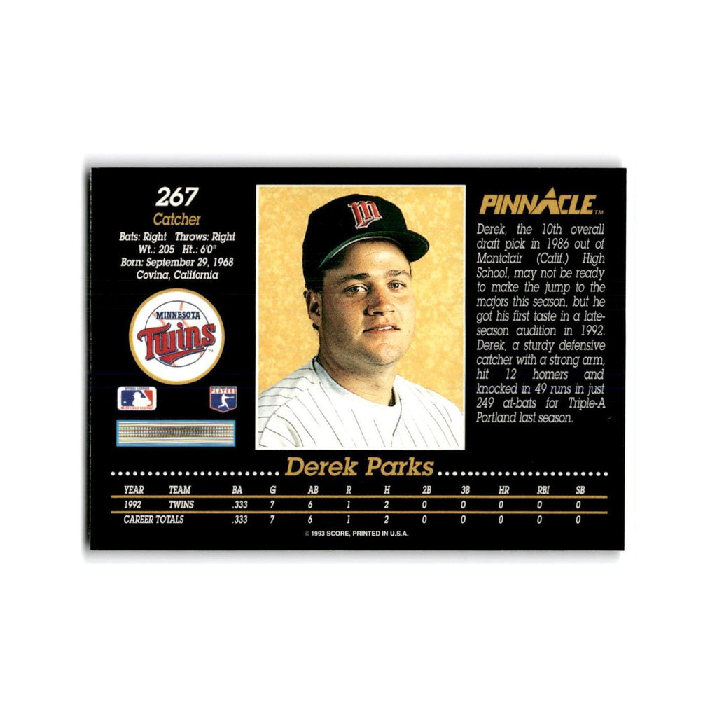 Derek Parks Rookie 1993 Pinnacle #267 Minnesota Twins Baseball Card NM