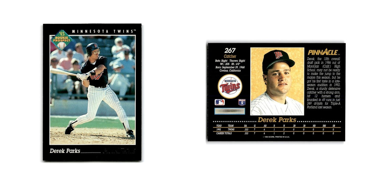Derek Parks Rookie 1993 Pinnacle #267 Minnesota Twins Baseball Card NM