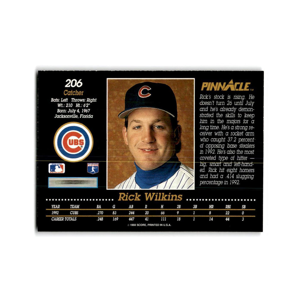 Rick Wilkins 1993 Pinnacle #206 Chicago Cubs Baseball Card NM