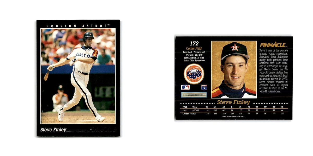 Steve Finley 1993 Pinnacle #172 Houston Astros Baseball Card NM