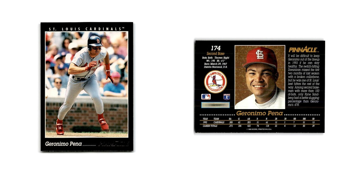 Geronimo Pena 1993 Pinnacle #174 St. Louis Cardinals Baseball Card NM