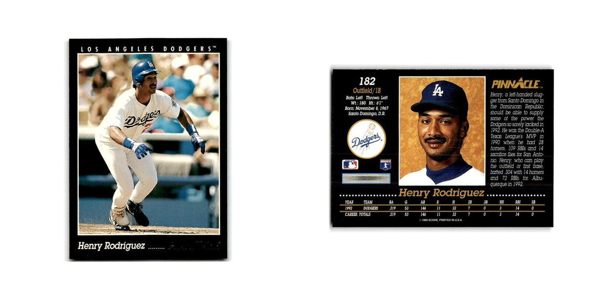 Henry Rodriguez 1993 Pinnacle #182 Los Angeles Dodgers Baseball Card NM