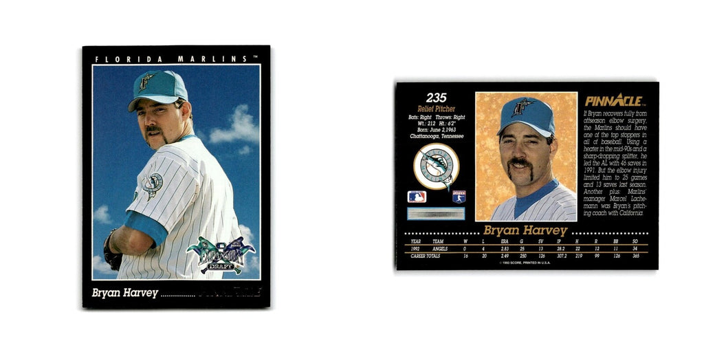 Bryan Harvey 1993 Pinnacle #235 Florida Marlins Baseball Card NM