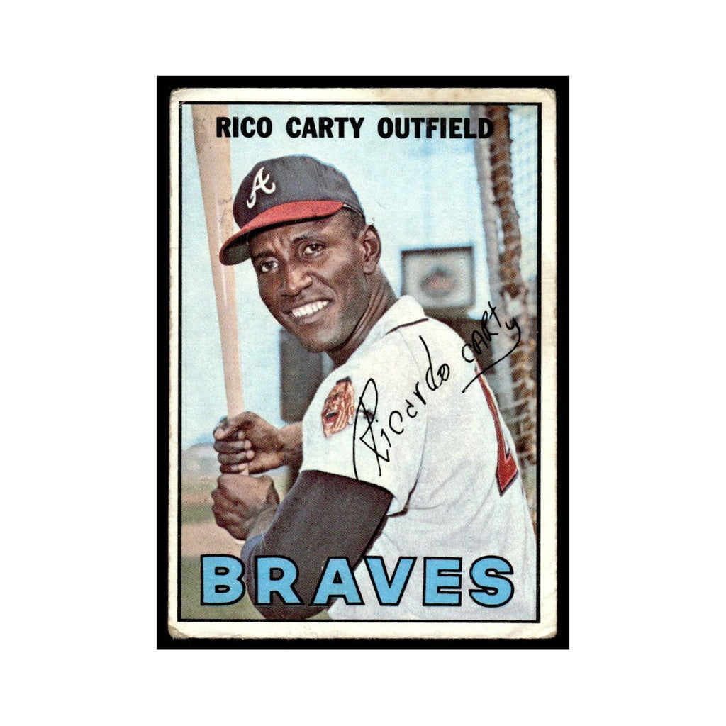 1967 Topps Baseball Card (Damaged) Rico Carty Braves #35