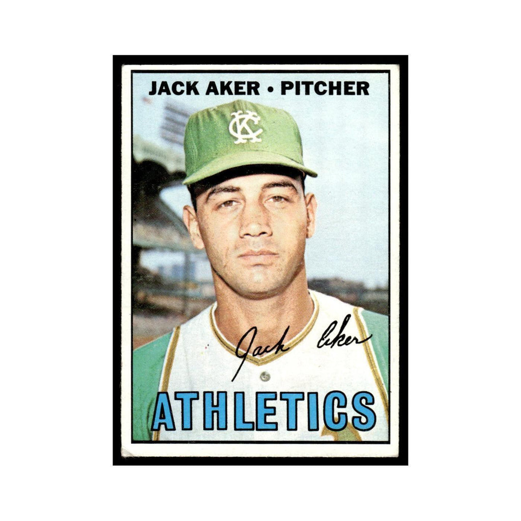 1967 Topps Baseball Card Jack Aker Kansas City Athletics #110