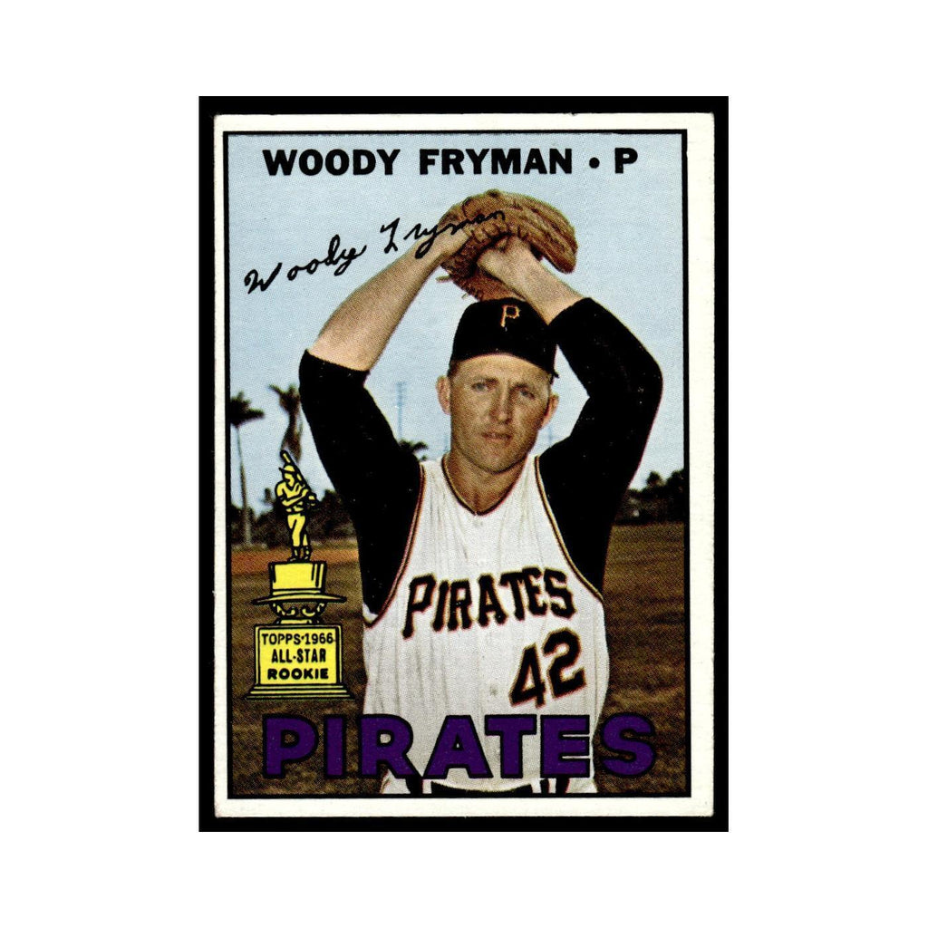 1967 Topps Baseball Card Woody Fryman RC Pirates #221