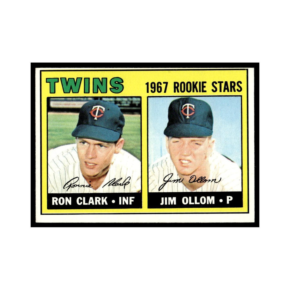 1967 Topps Baseball Card Ron Clark/Jim Ollom RC Twins #137