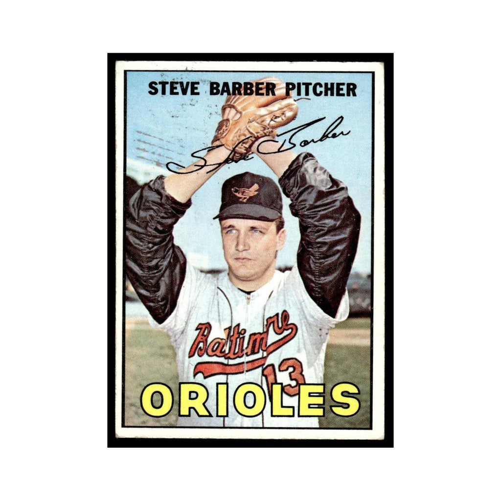 1967 Topps Baseball Card Steve Barber Orioles #82