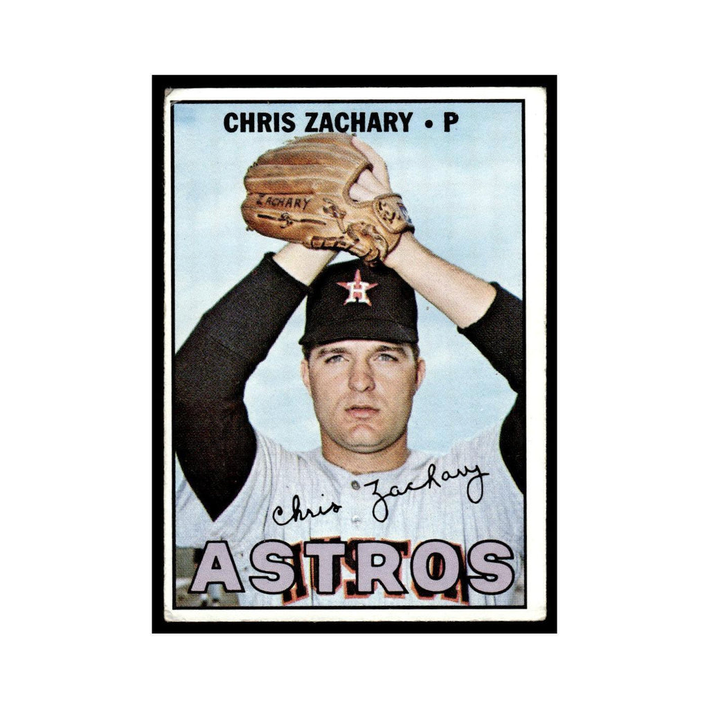 1967 Topps Baseball Card Chris Zachary Astros #212