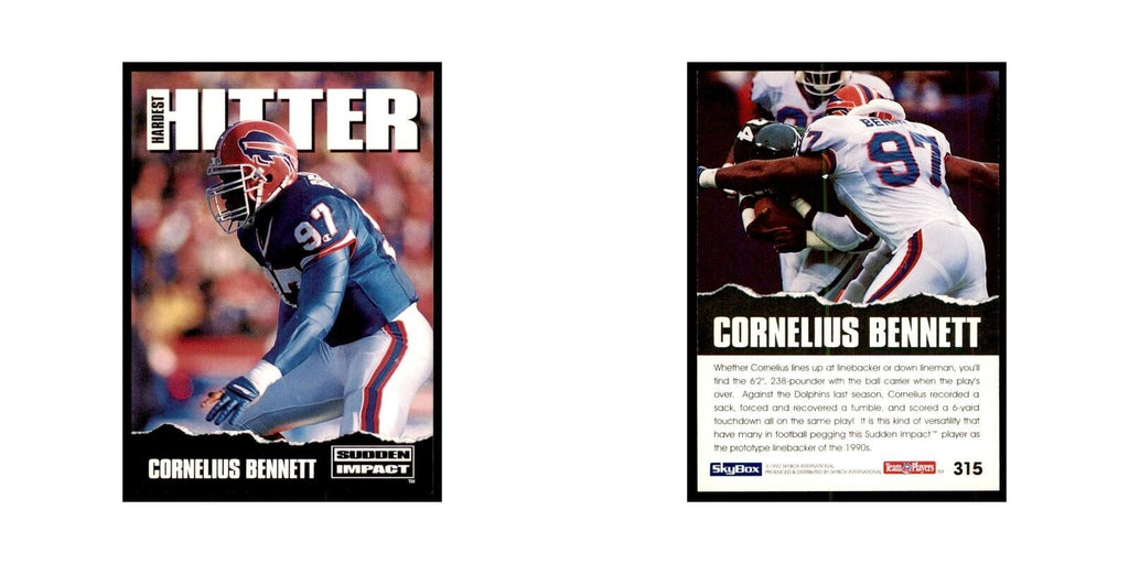 1992 SkyBox Cornelius Bennett Football Cards #315