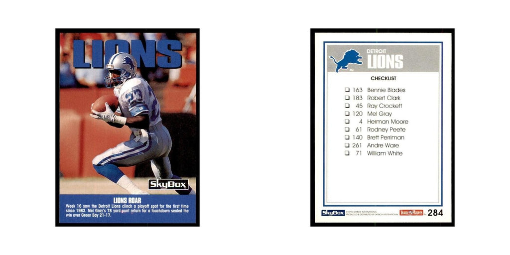 1992 SkyBox Mel Gray Football Cards #284