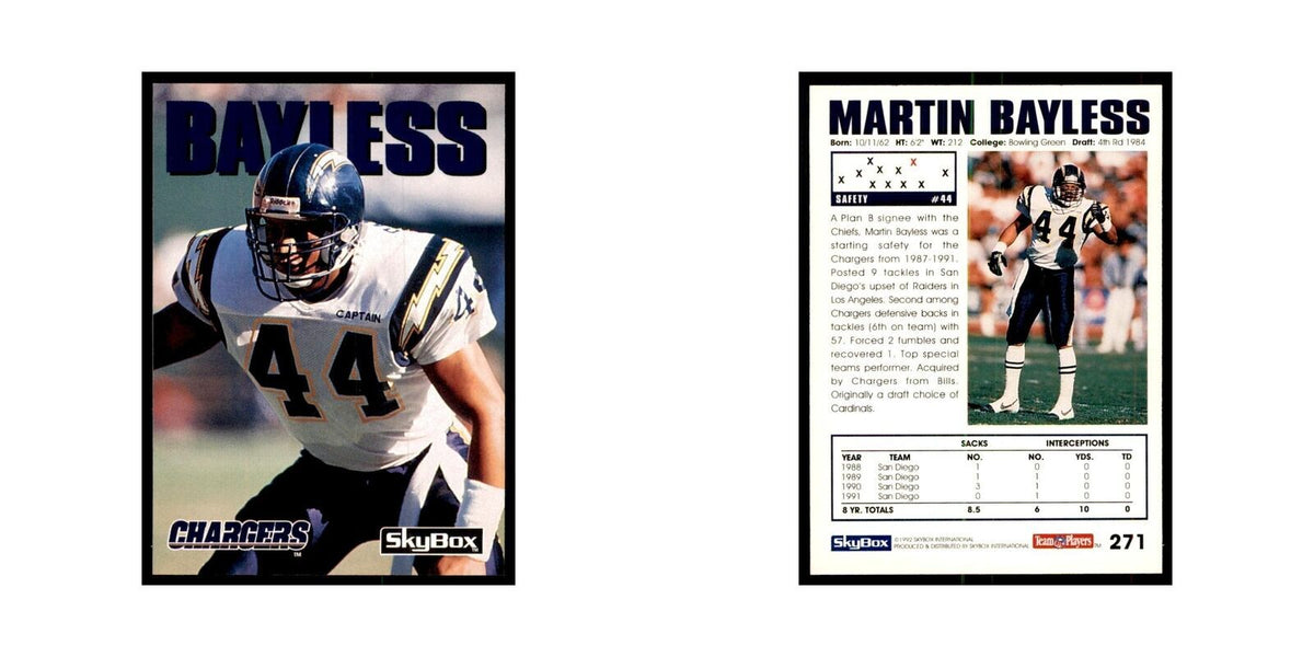1992 SkyBox Martin Bayless Football Cards #271