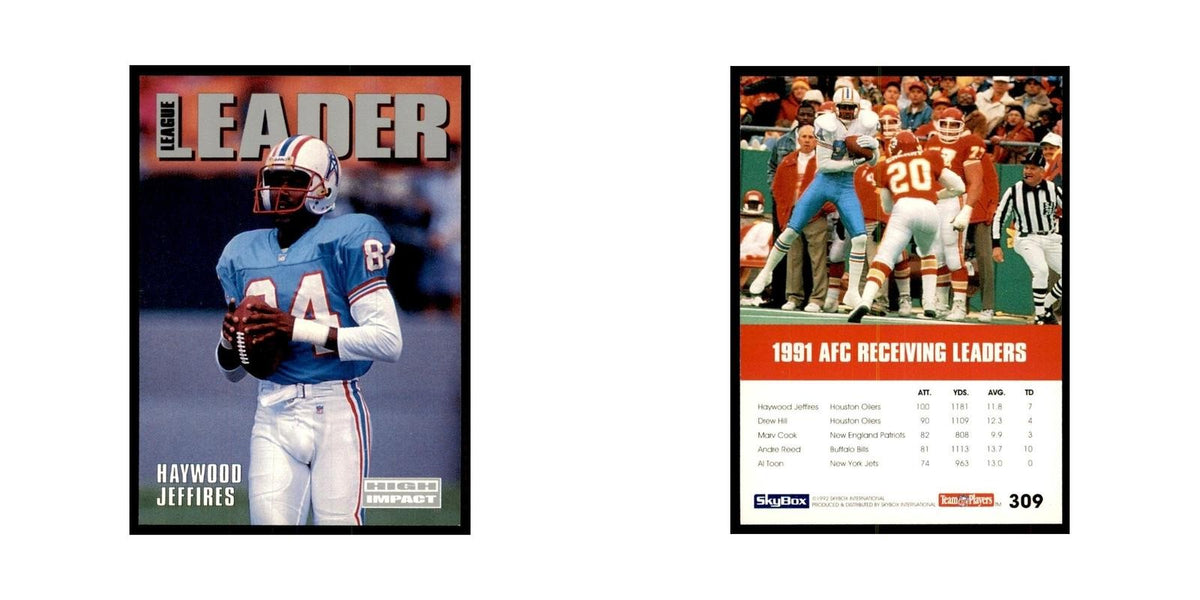 1992 SkyBox Haywood Jeffires Football Cards #309