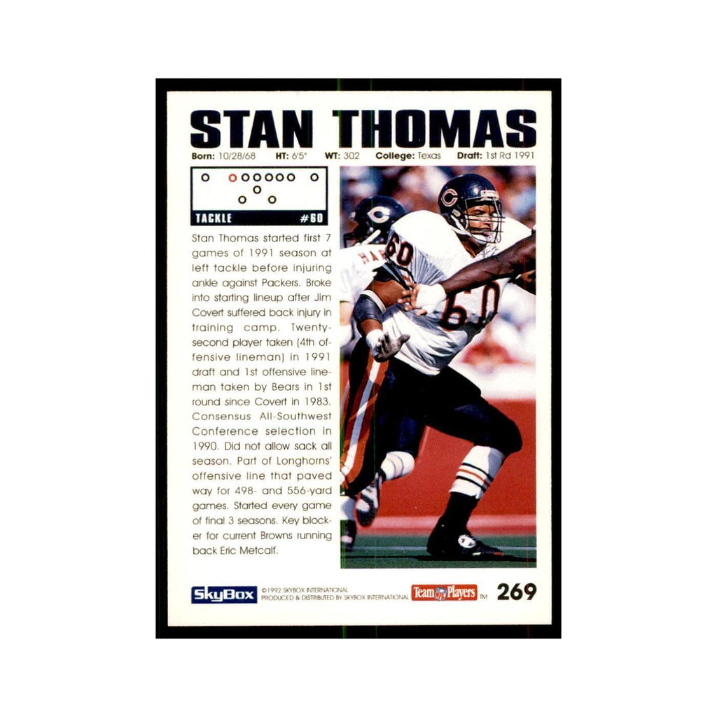 1992 SkyBox Stan Thomas Football Cards #269