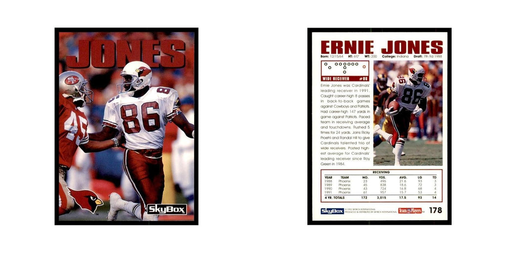 1992 SkyBox Ernie Jones Football Cards #178
