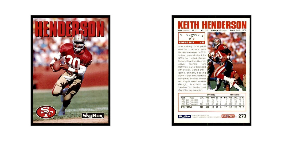 1992 SkyBox Keith Henderson Football Cards #273