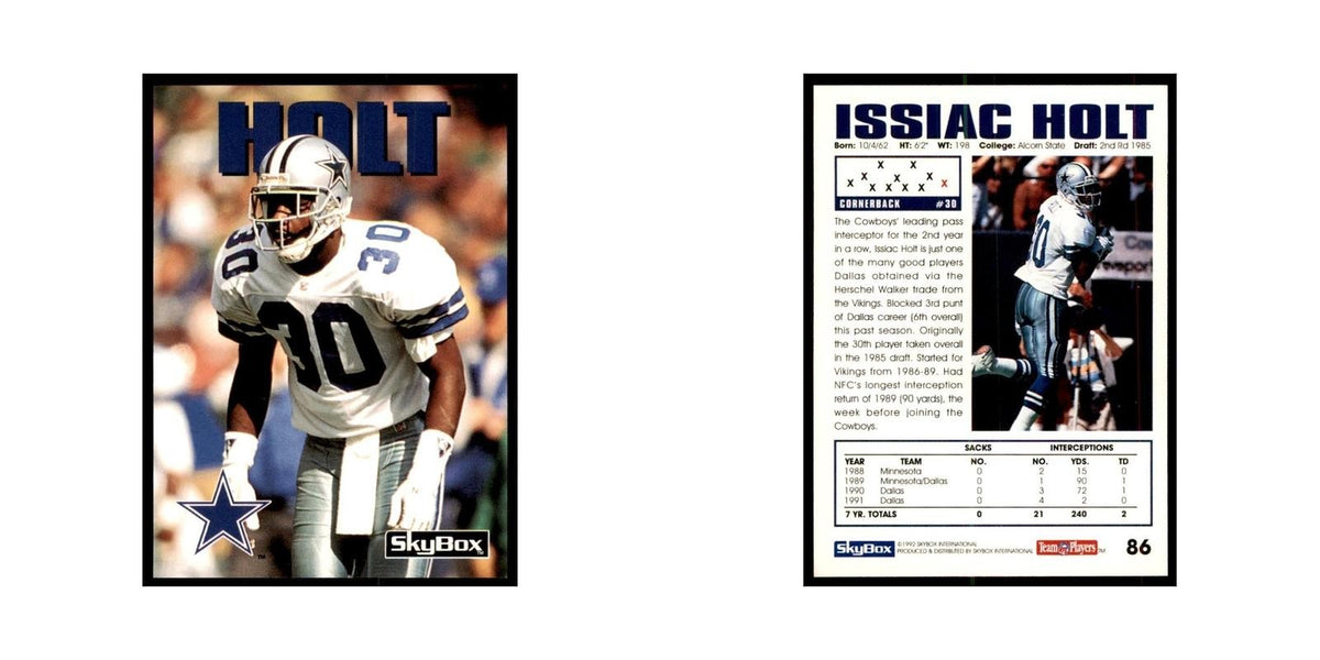 1992 SkyBox Issiac Holt Football Cards #86
