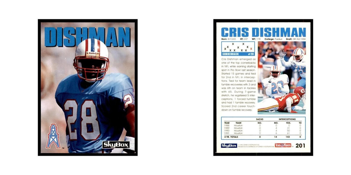 1992 SkyBox Cris Dishman Football Cards #201