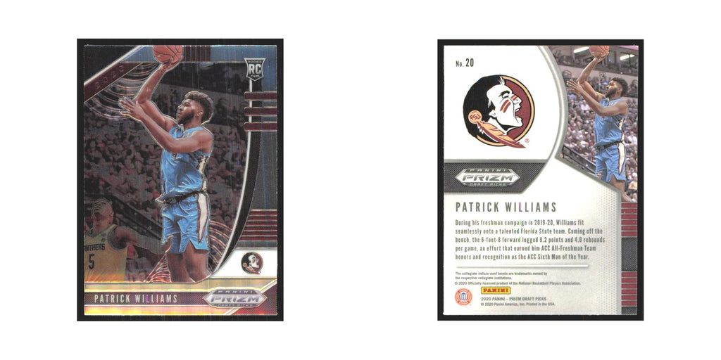 2020 Panini Prizm Draft Patrick Williams RC Florida State Seminoles #20