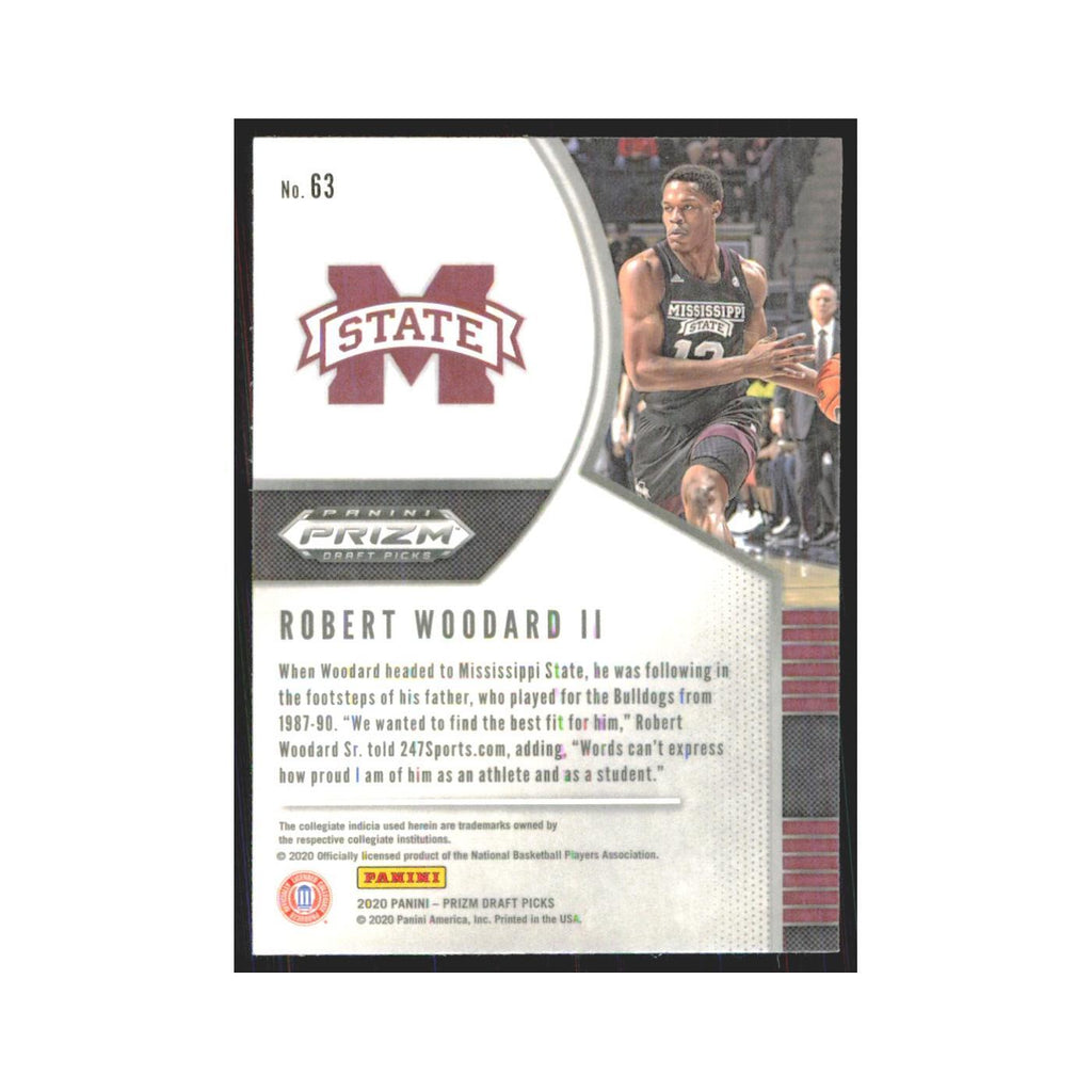 2020 Panini Prizm Draft Robert Woodard II RC Mississippi State Bulldogs #63