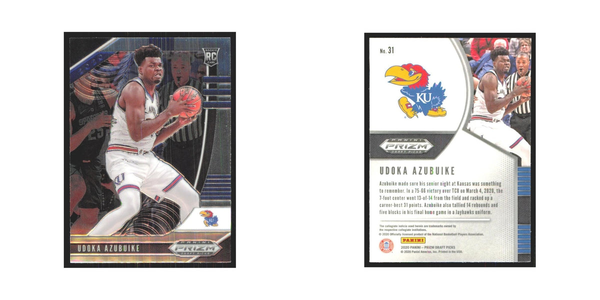 2020 Panini Prizm Draft Udoka Azubuike RC Kansas Jayhawks #31