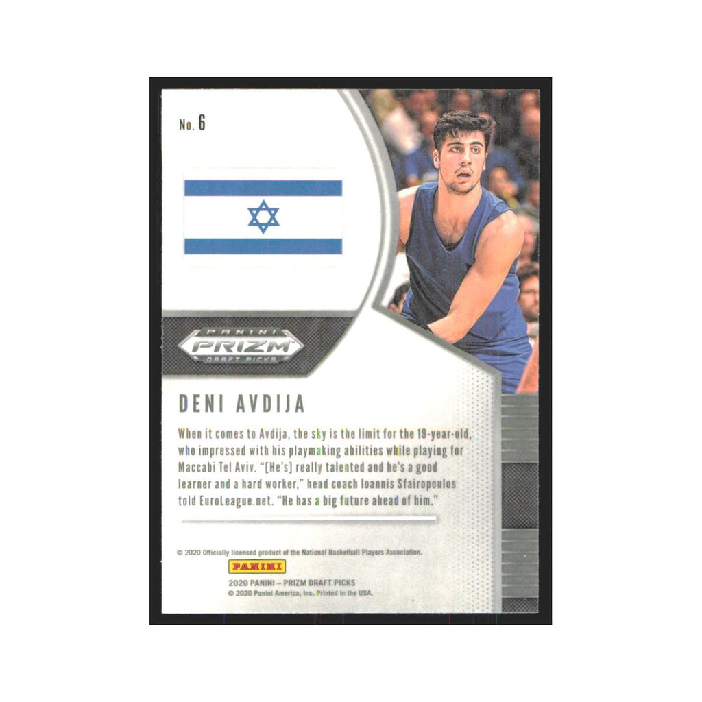 2020 Panini Prizm Draft Deni Avdija RC Maccabi Electra Tel Aviv #6