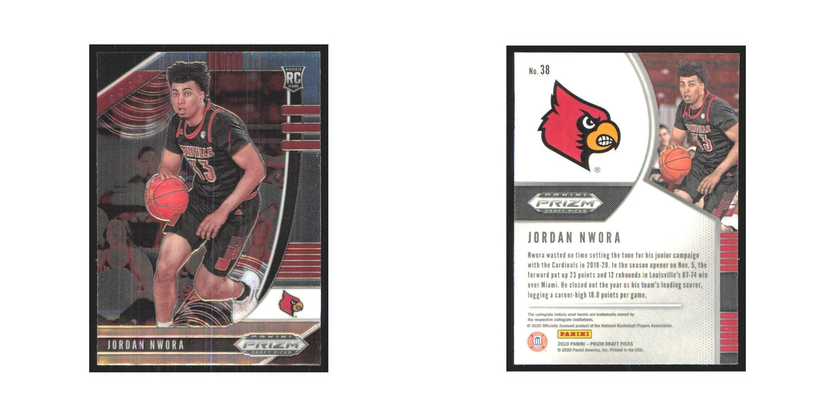 2020 Panini Prizm Draft Jordan Nwora RC Louisville Cardinals #38