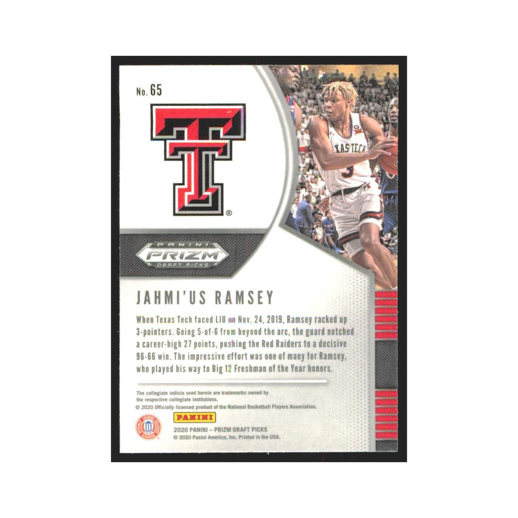 2020 Panini Prizm Draft Jahmi'us Ramsey RC Texas Tech Red Raiders #65