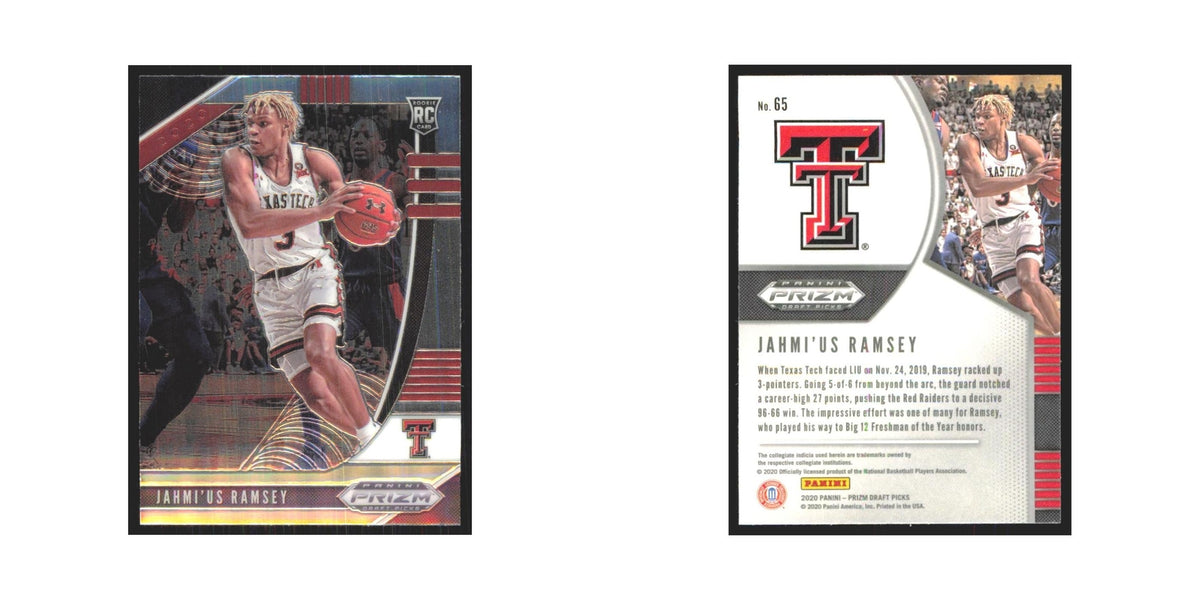 2020 Panini Prizm Draft Jahmi'us Ramsey RC Texas Tech Red Raiders #65