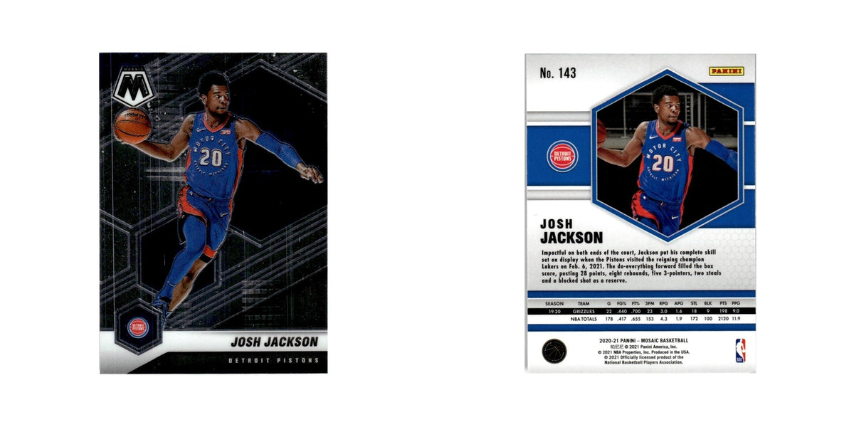 Josh Jackson 2020 Panini Mosaic #143 Detroit Pistons Basketball Card NM