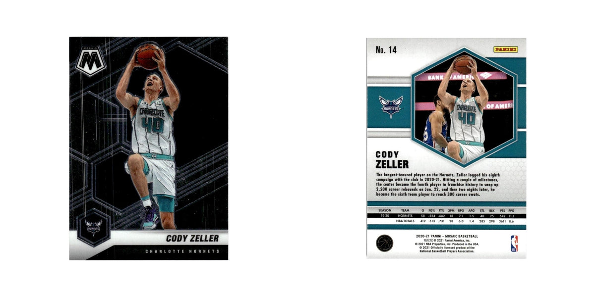 Cody Zeller 2020 Panini Mosaic #14 Charlotte Hornets Basketball Card NM