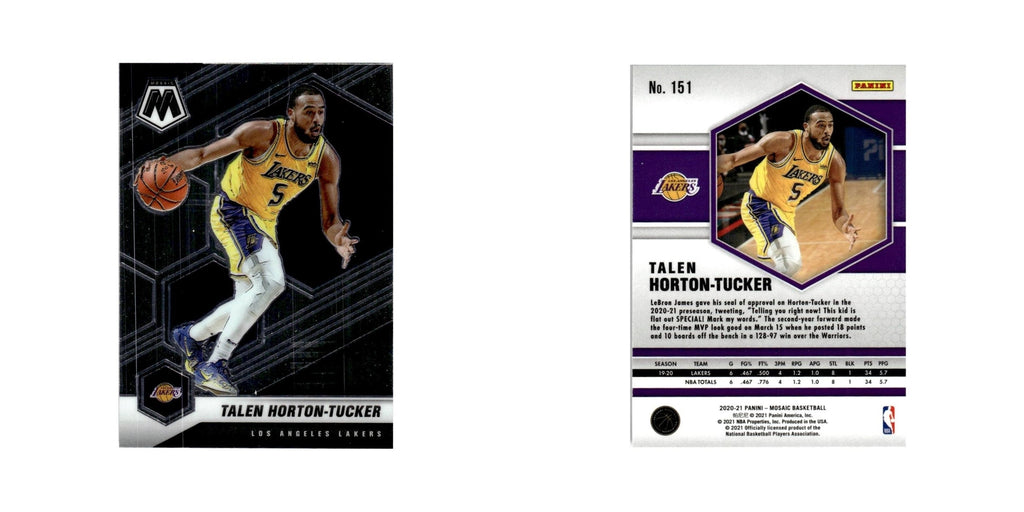 Talen Horton-Tucker 2020 Panini Mosaic #151 Los Angeles Lakers NM