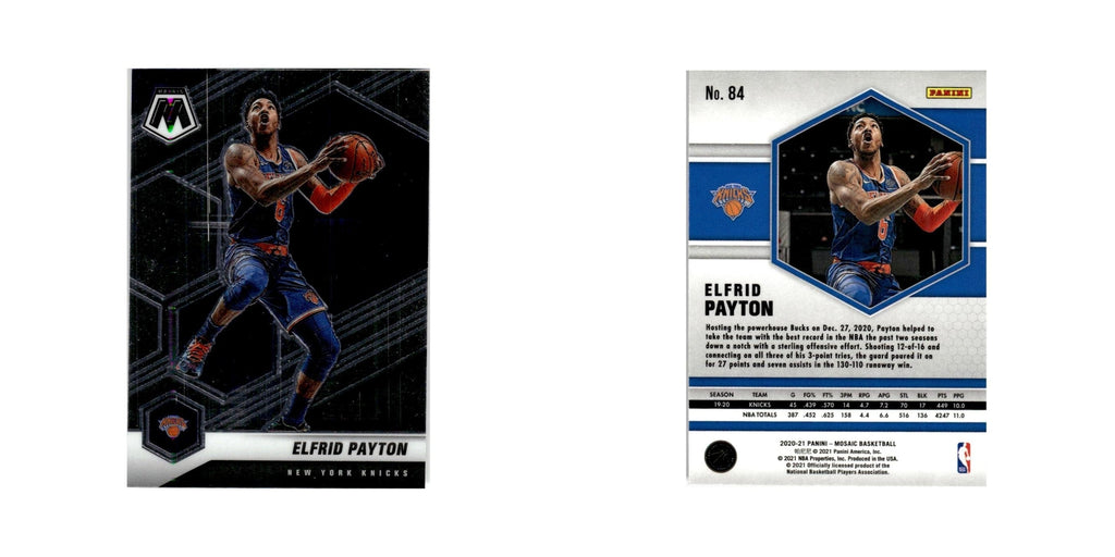 Elfrid Payton 2020 Panini Mosaic #84 New York Knicks Basketball Card NM