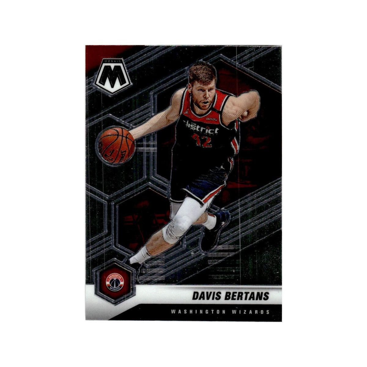 Davis Bertans 2020 Panini Mosaic #10 Washington Wizards Basketball Card NM