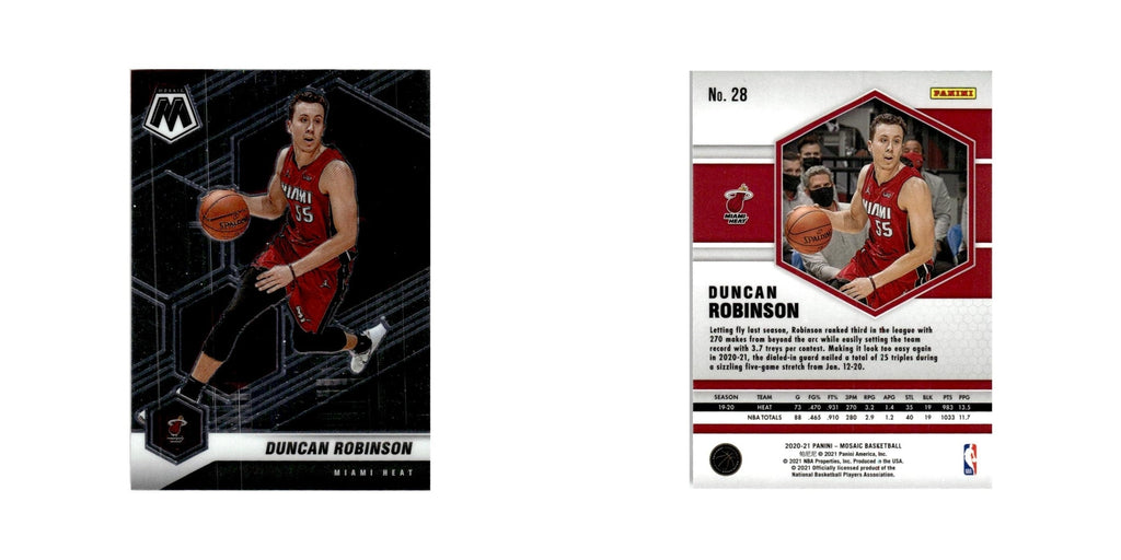 Duncan Robinson 2020 Panini Mosaic #28 Miami Heat Basketball Card NM
