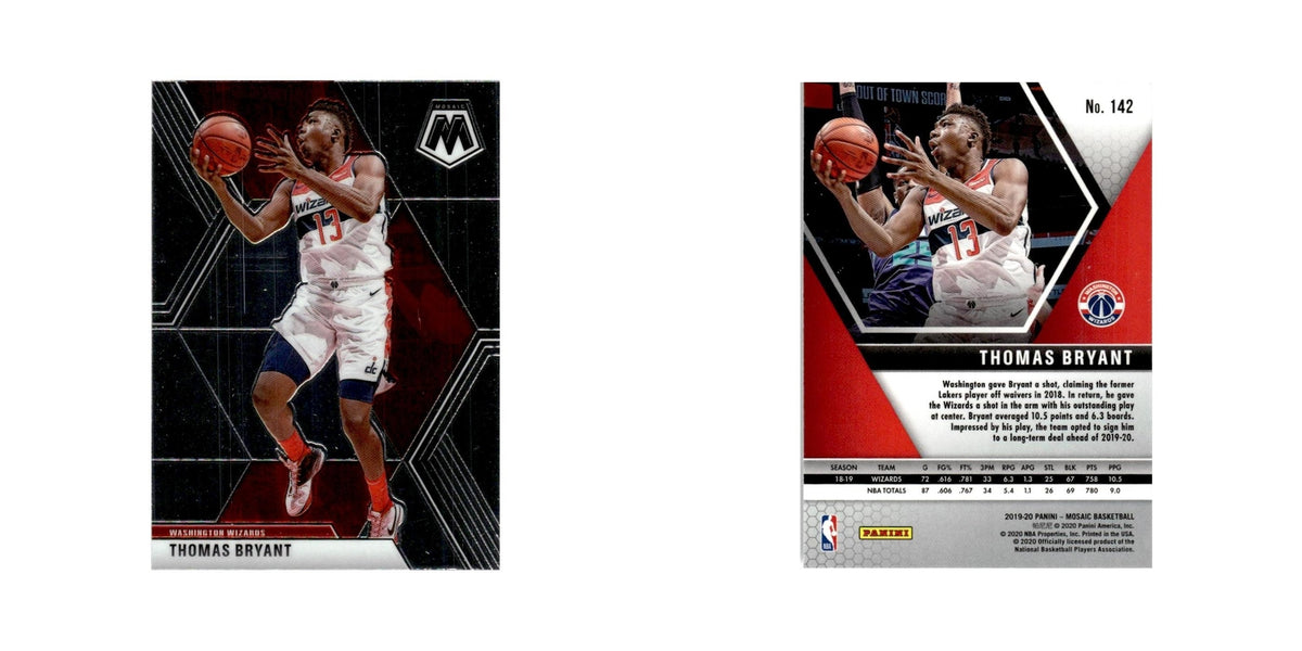 Thomas Bryant 2019 Panini Mosaic #142 Washington Wizards Basketball Card NM