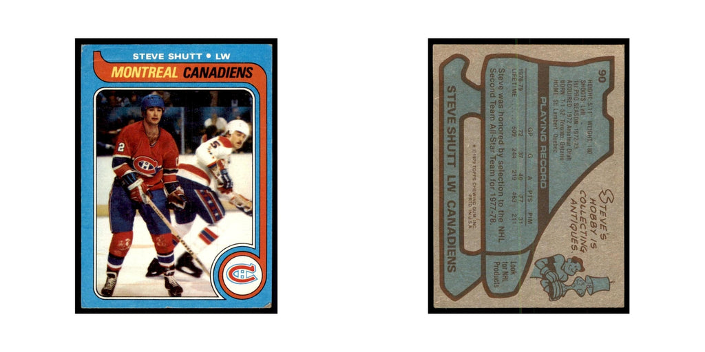 Steve Shutt 1979 Topps #90 Montreal Canadiens Hockey Card VG