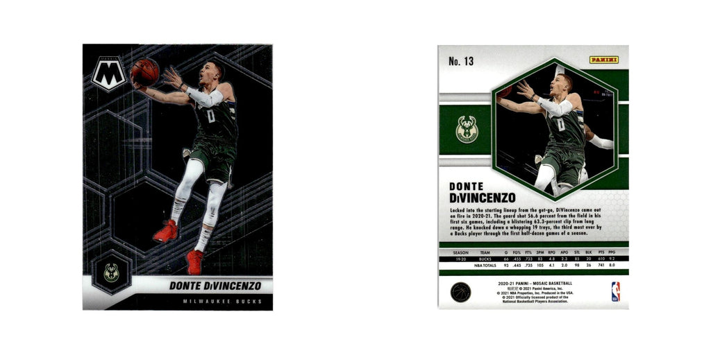 Donte DiVincenzo 2020 Panini Mosaic #13 Milwaukee Bucks Basketball Card NM