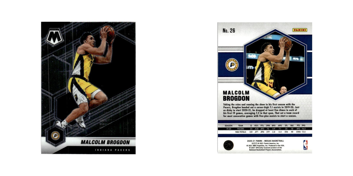 Malcolm Brogdon 2020 Panini Mosaic #26 Indiana Pacers Basketball Card NM