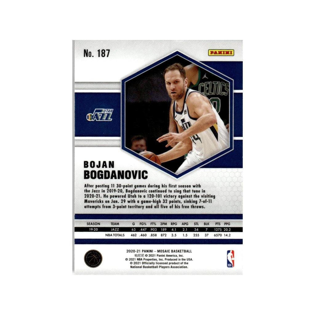 Bojan Bogdanovic 2020 Panini Mosaic #187 Utah Jazz Basketball Card NM