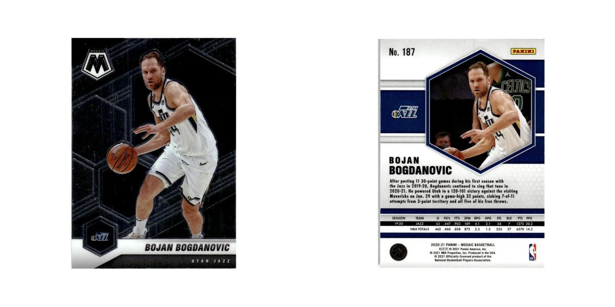 Bojan Bogdanovic 2020 Panini Mosaic #187 Utah Jazz Basketball Card NM