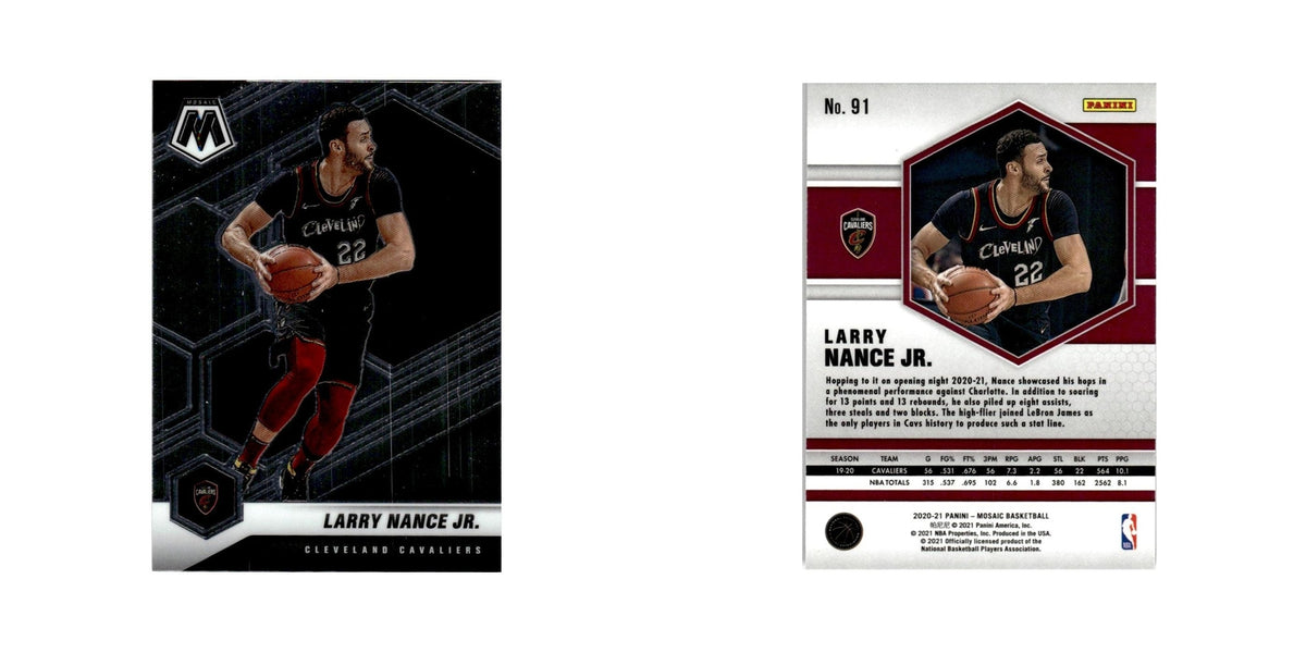 Larry Nance Jr. 2020 Panini Mosaic #91 Cleveland Cavaliers Basketball Card NM