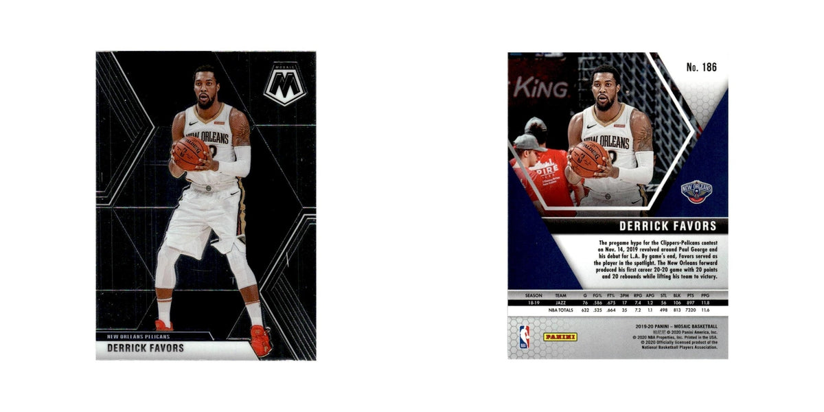 Derrick Favors 2019 Panini Mosaic #186 New Orleans Pelicans Basketball Card NM