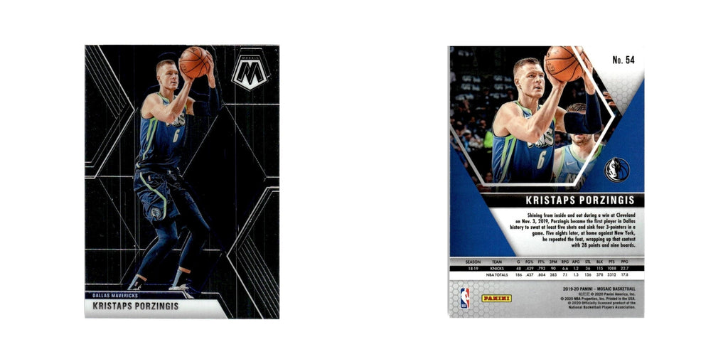 Kristaps Porzingis 2019 Panini Mosaic #54 Dallas Mavericks Basketball Card NM