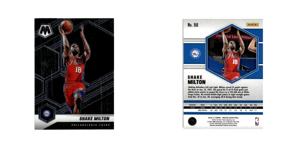 Shake Milton 2020 Panini Mosaic #56 Philadelphia 76ers Basketball Card NM