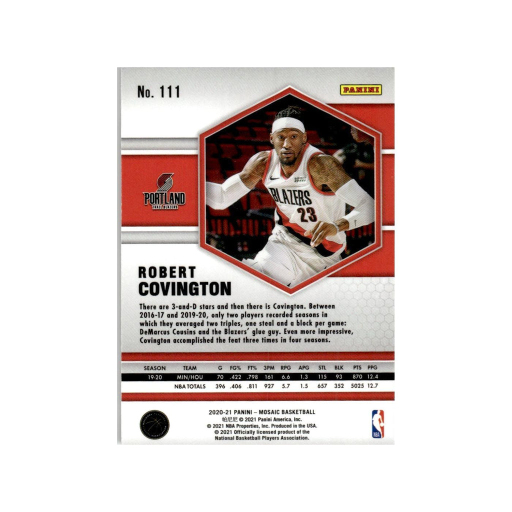 Robert Covington 2020 Panini Mosaic #111 Portland Trail Blazers NM