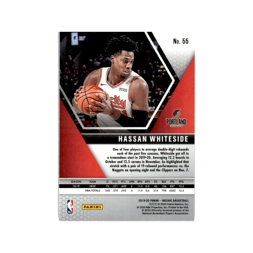Hassan Whiteside 2019 Panini Mosaic #55 Portland Trail Blazers NM